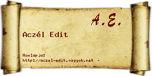 Aczél Edit névjegykártya