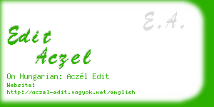 edit aczel business card