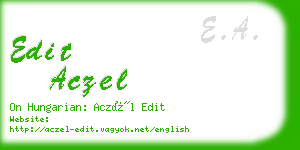 edit aczel business card